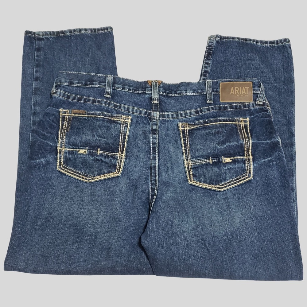 Ariat M3 Loose Straight Leg Jeans Mens 40x32 Blue Denim 10021431 Boundary Gulch